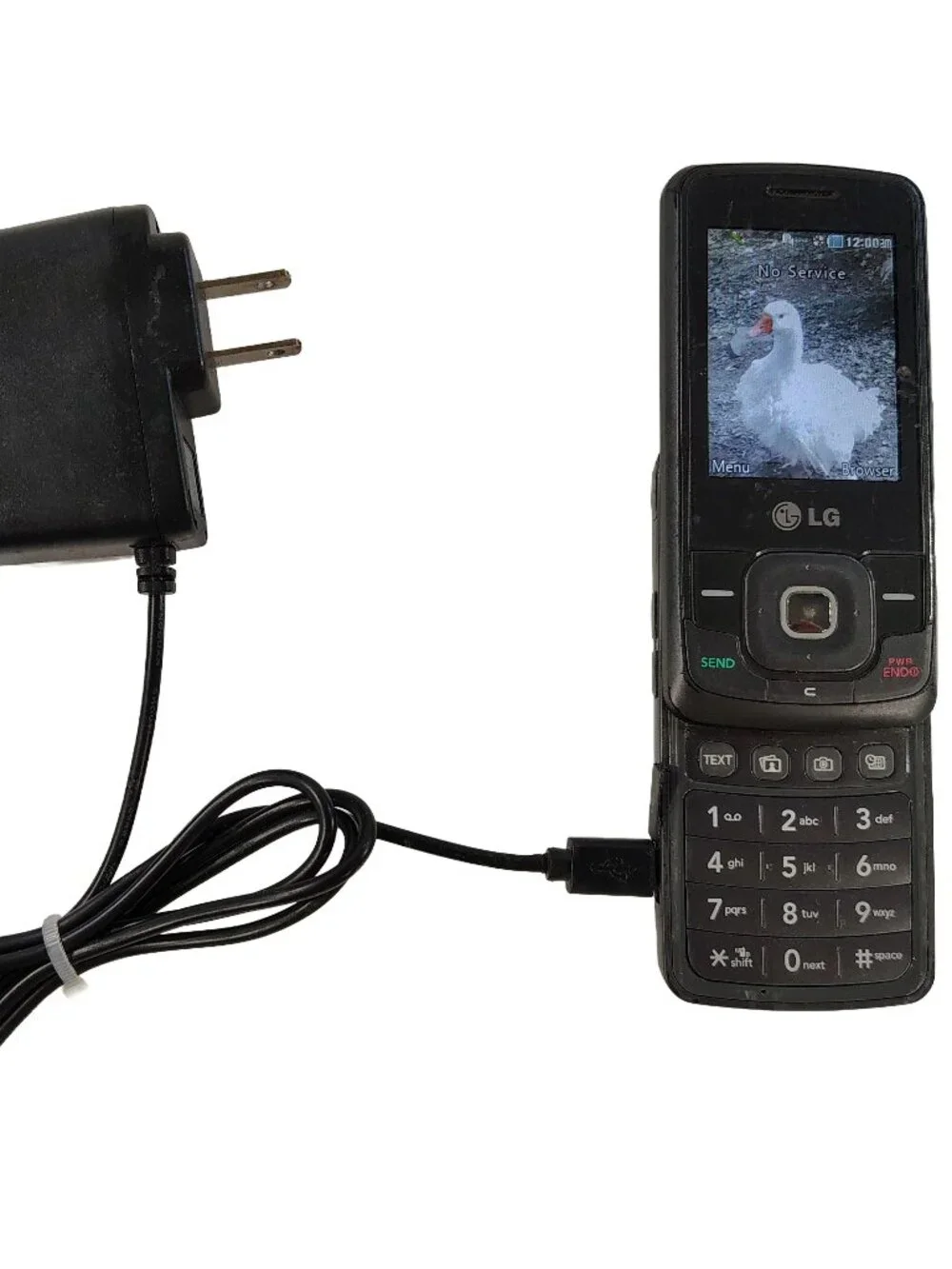 Vintage Y2K Gray Slider LG Camera Cellphone With Charger